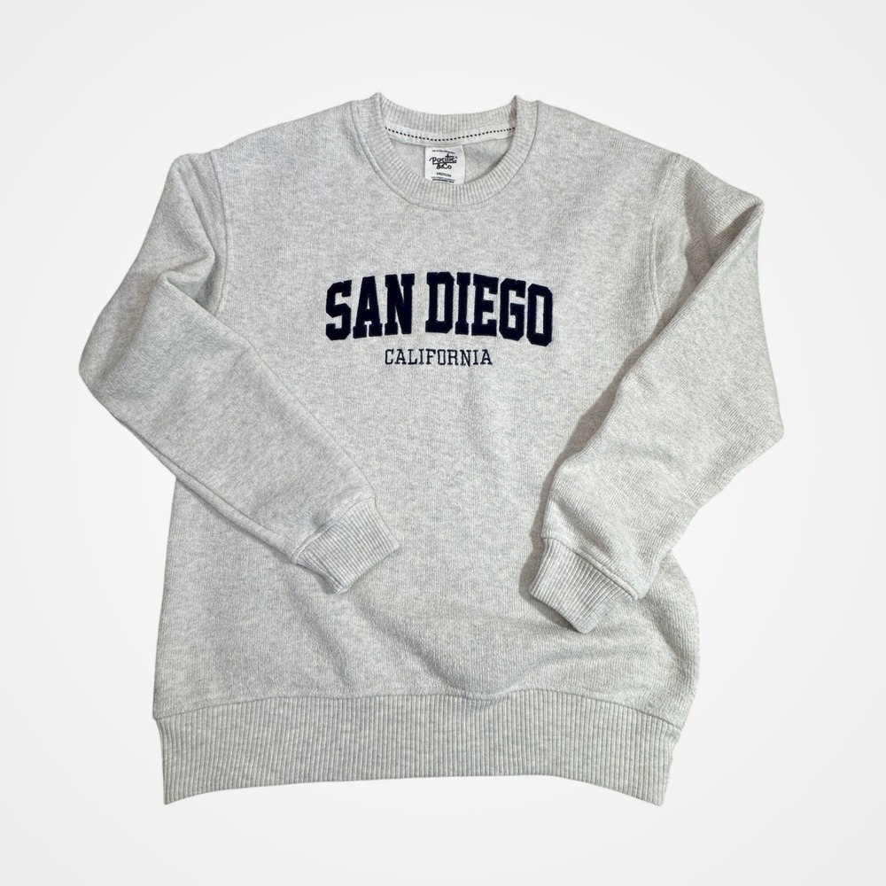 Pacific & Co San Diego California Graphic Sweatshirt Heather Grey Medium